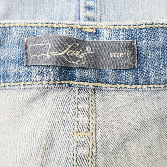 Levis Light Wash Mid Rise Denim Mini Skirt - Picture 7 of 8